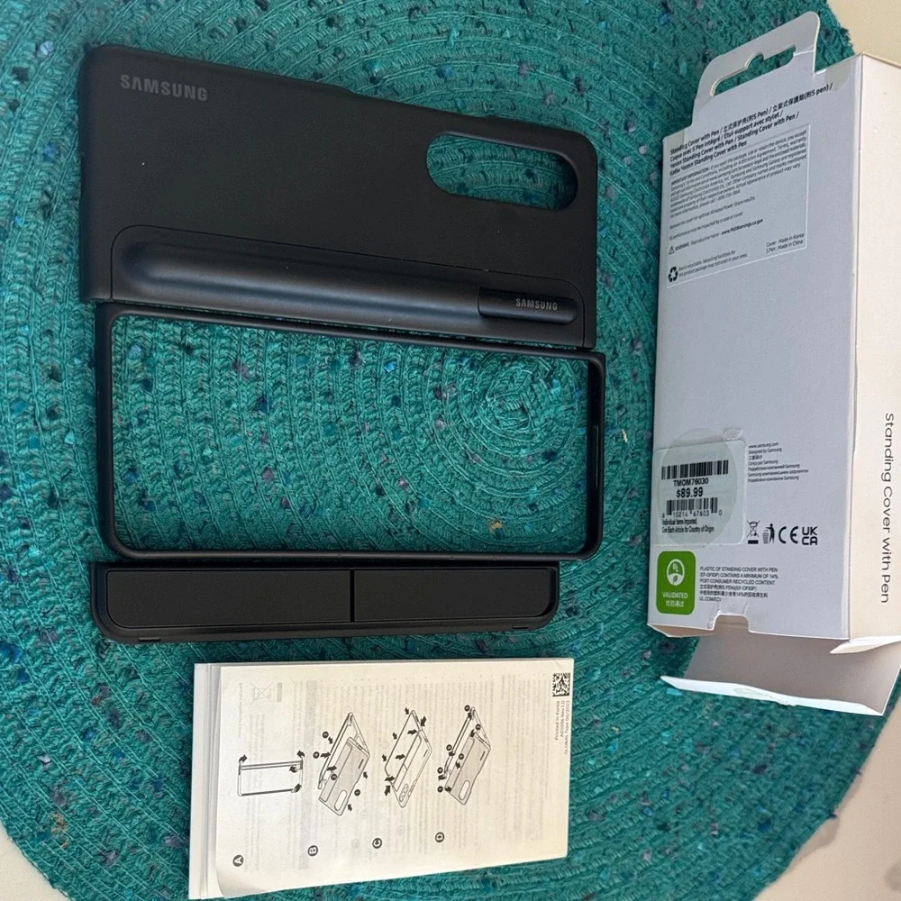 Galaxy ZFold4 Samsung Black Protective Cover with Stylus